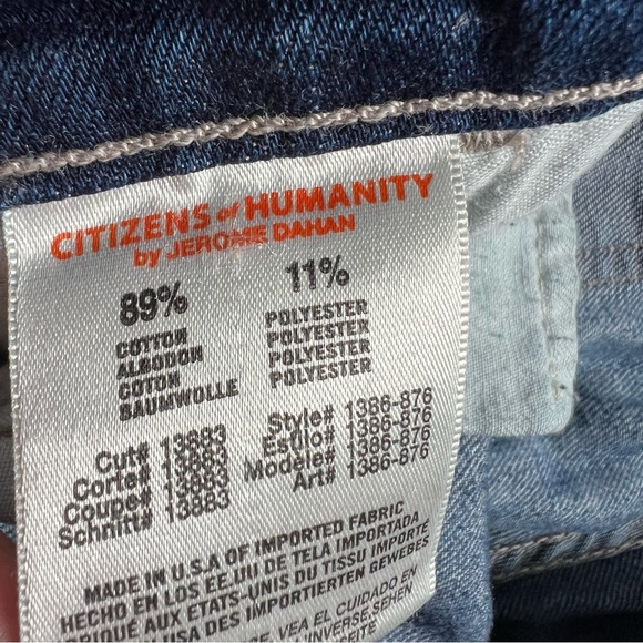 Citizens of Humanity Dani Cropped Straight Leg Denim Jeans Women's size 30 - Picture 9 of 12